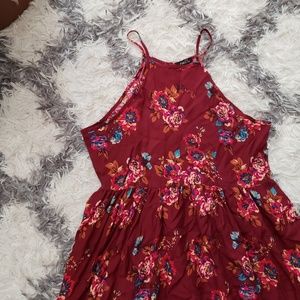 Red Floral dress S